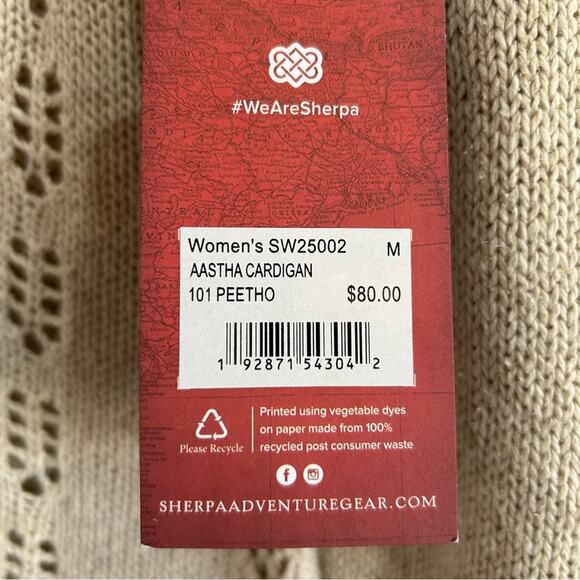 NWT Sherpa Aastha Open Knit Cardigan - Picture 3 of 8
